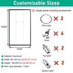 Aluminum Art Display Panels Floor Standing Art Show 64 72 80 88 96 in Tall
