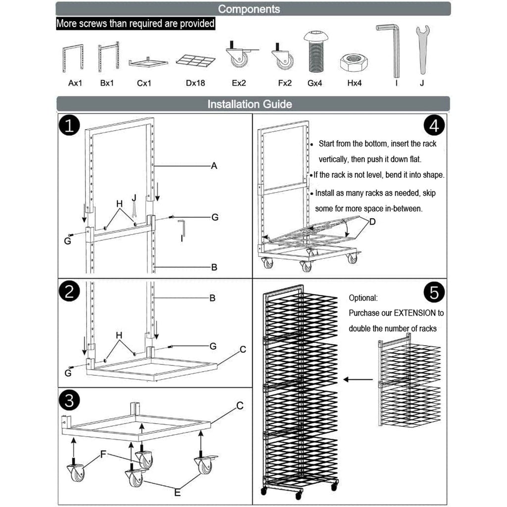 40-Layer Wall Mount Art Drying Rack with Locking Wheels - Perfect Canvas Storage Solution for Classroom Painting, Crafts & Art Supplies