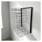 Wall-Mounted Art Drying Rack for Paintings and Crafts, Sturdy Steel Construction with Foldable Shelves, Ideal for A3 Paper and Efficient Airflow, Perfect for Art Studios and Classrooms