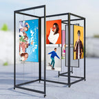 Adjustable Folding Display Rack for Art Exhibitions, Aluminum Advertising Stand, Freestanding Display Racks for Gallery, Craft Fair, Trade Show - 3pcs, 120x200cm (47.2x78.7in)