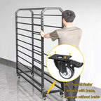 Textile Fabric Roll Storage Rack, Heavy Duty Metal Butcher Paper Holder, Mobile Gift Wrap Rack for Classroom Arts and Crafts
