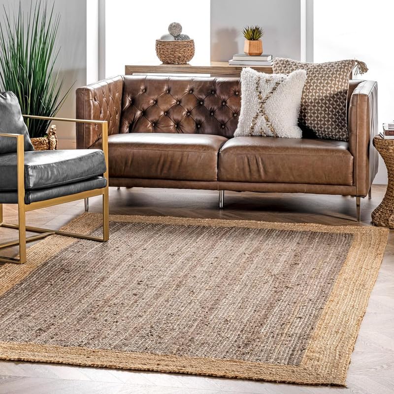 9' x 12' Jute Runner Rug | Inner Gray Crafted Setting Warm