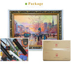 Toperfect Oil Painting Handmade $50-$2000 by College Teachers - Wall Art Decor - 15 Wall Painting on Canvas - Craftsman Selling Cases By A Teak Wood Building Ahmedabad Indian Edwin Lord Weeks -Size3