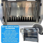 Water Curtain Airbrush Spray Booth, Touch Control with Waterfall Exhaust System – 3 Color LED Lights, Ideal for DIY Art, Crafts, Models, Cakes, and Nails