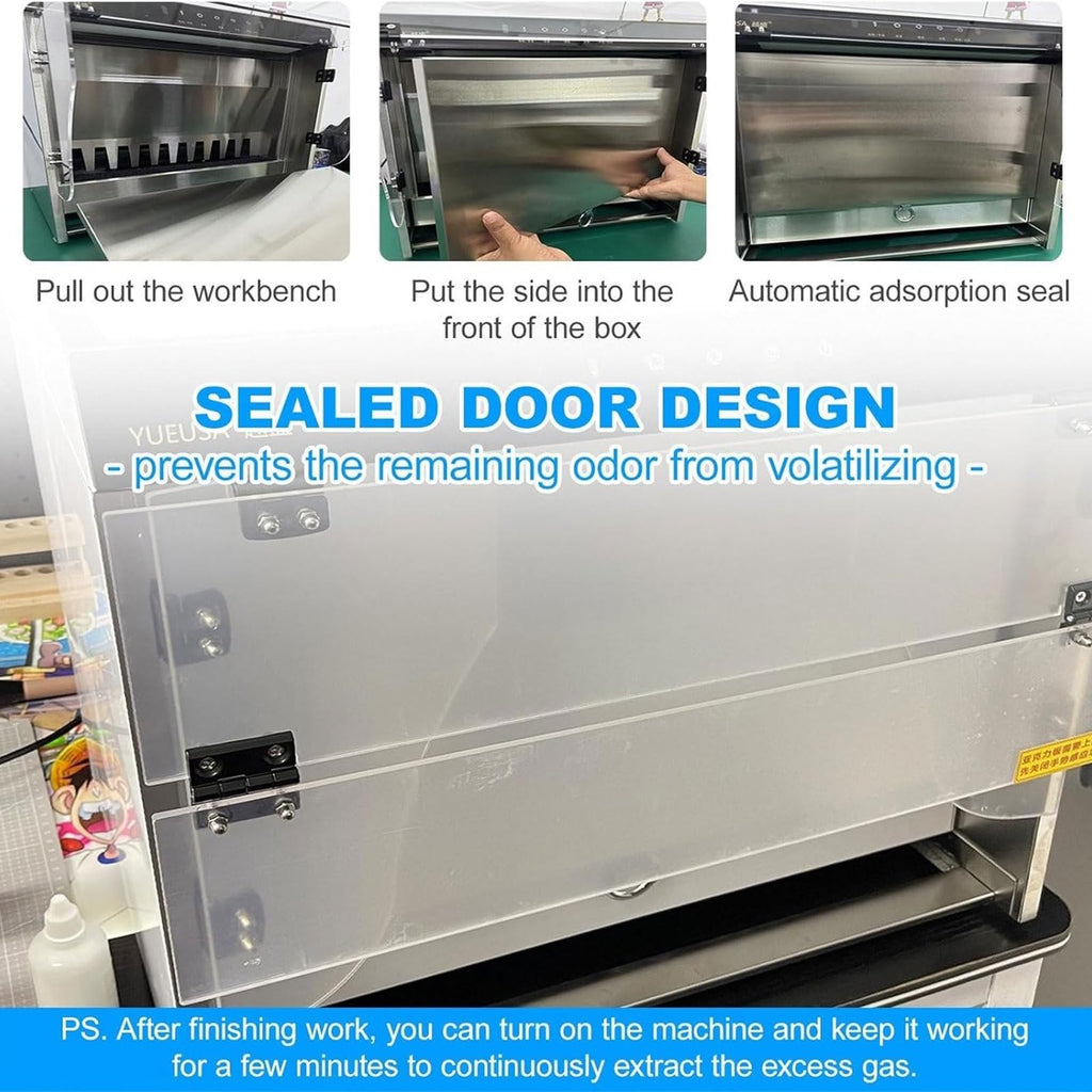 Water Curtain Paint Spray Booth, Portable Airbrush Spray Booth with Touch Control and Dual Filtration,2200 L/H Flow,3 LED Lights,Airflow Suction Max 1480M³/H,for DIY Art,Crafts,Model