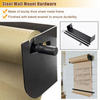 Wall-Mounted Paper Roll Dispenser Cutter - 50m Kraft Paper Holder for Kids' Arts & Crafts, Cafe Menus, To-Do Lists - Perfect for Organizing and Creative Projects