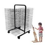 All-Steel Double-Sided Art Drying Rack, 50 Shelves - Versatile Paper Drying Rack for Home, Classroom & Schools – Perfect for Paintings, Drawings & Crafts (26 Layers)