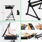 Adjustable Drawing Table with Tiltable Top Maple Finish Art Desk for Drawing Crafting Home Office - Perfect for Artists and Creative Projects
