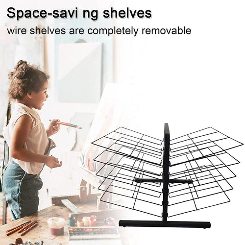 Air-Dry Easel,Desktop Art Drying and Display Rack for Classroom Painting Crafts Storage