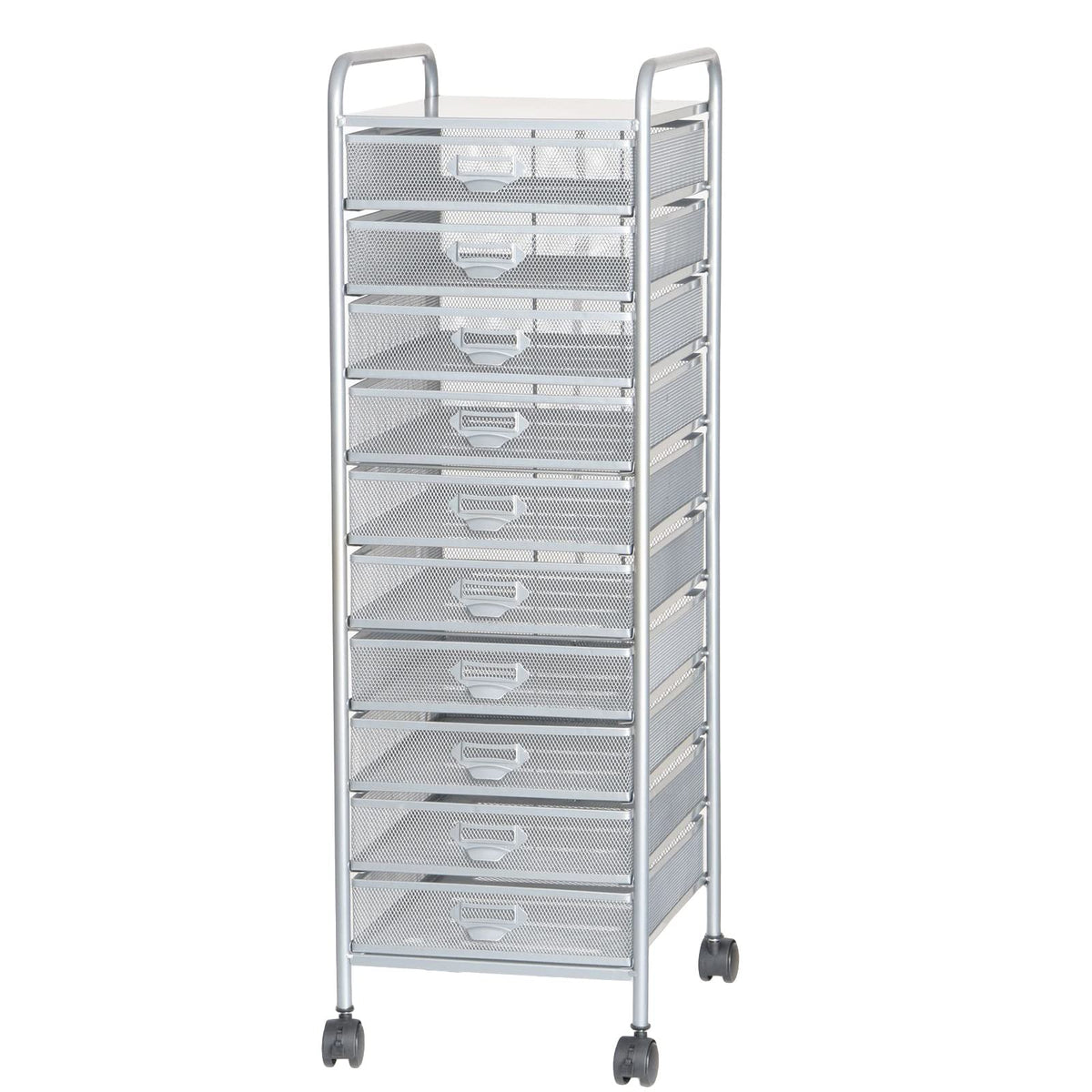 Storage Shelf-Rolling File Cabinet Utility Cart for Office/Home Organization High Capacity Metal Mesh Tool Box Storage Art Craft Organizer on Wheels（Black,35x47