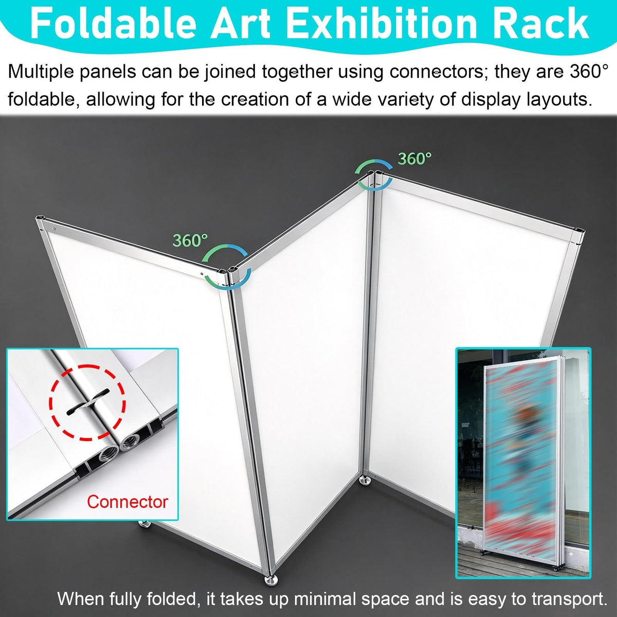64 72 80 88 96 inch Tall Art Painting Exhibition Wall Rack Floor Standing