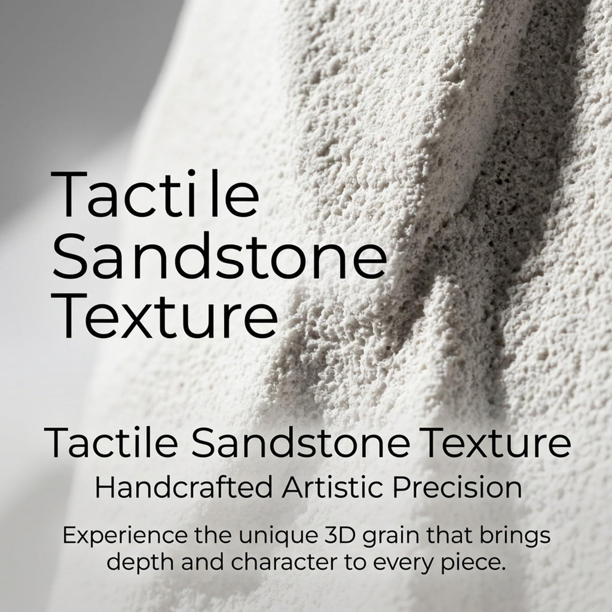 3D Sandstone LED Wall Art, Modern Textured Sculptures with Glass Vase