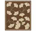 WD Ginkgo Art & Crafts Green Modern Wool Area Rug for Living Room and Bedroom, 10X13