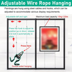 1 3 5 7 Pack Freestanding Artwork Exhibition Rack with Wire Rope/ Hooks
