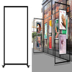 Adjustable Folding Display Rack for Art Exhibitions, Aluminum Advertising Stand, Freestanding Display Racks for Gallery, Craft Fair, Trade Show - 3pcs, 120x200cm (47.2x78.7in)