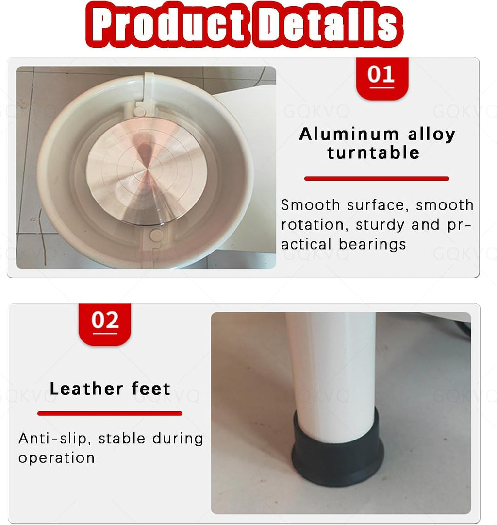 350W Pottery Wheel with Foot Pedal and Detachable Basin, Electric Pottery Forming Machine for Beginners, Adults, Kids, Home Studio Art Craft DIY – Complete 16-Piece Tool Kit Included