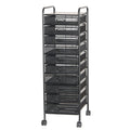 Storage Shelf-Rolling File Cabinet Utility Cart for Office/Home Organization High Capacity Metal Mesh Tool Box Storage Art Craft Organizer on Wheels（Black,35x47