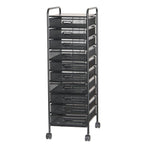 Storage Shelf-Rolling File Cabinet Utility Cart for Office/Home Organization High Capacity Metal Mesh Tool Box Storage Art Craft Organizer on Wheels（Black,35x47