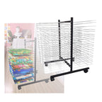 40-Layer Mobile Art Drying Rack for Classroom Painting & Crafts A3 Size - Space-Saving Perfect for Edun & School Use Ideal for 8K Canvas Boards