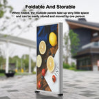 Adjustable Folding Display Rack for Art Exhibitions, Aluminum Advertising Stand, Freestanding Display Racks for Gallery, Craft Fair, Trade Show - 3pcs, 120x200cm (47.2x78.7in)