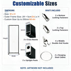 5 Panle Movable Folding Display Rack for Painting/ Art/ Craft Exhibition