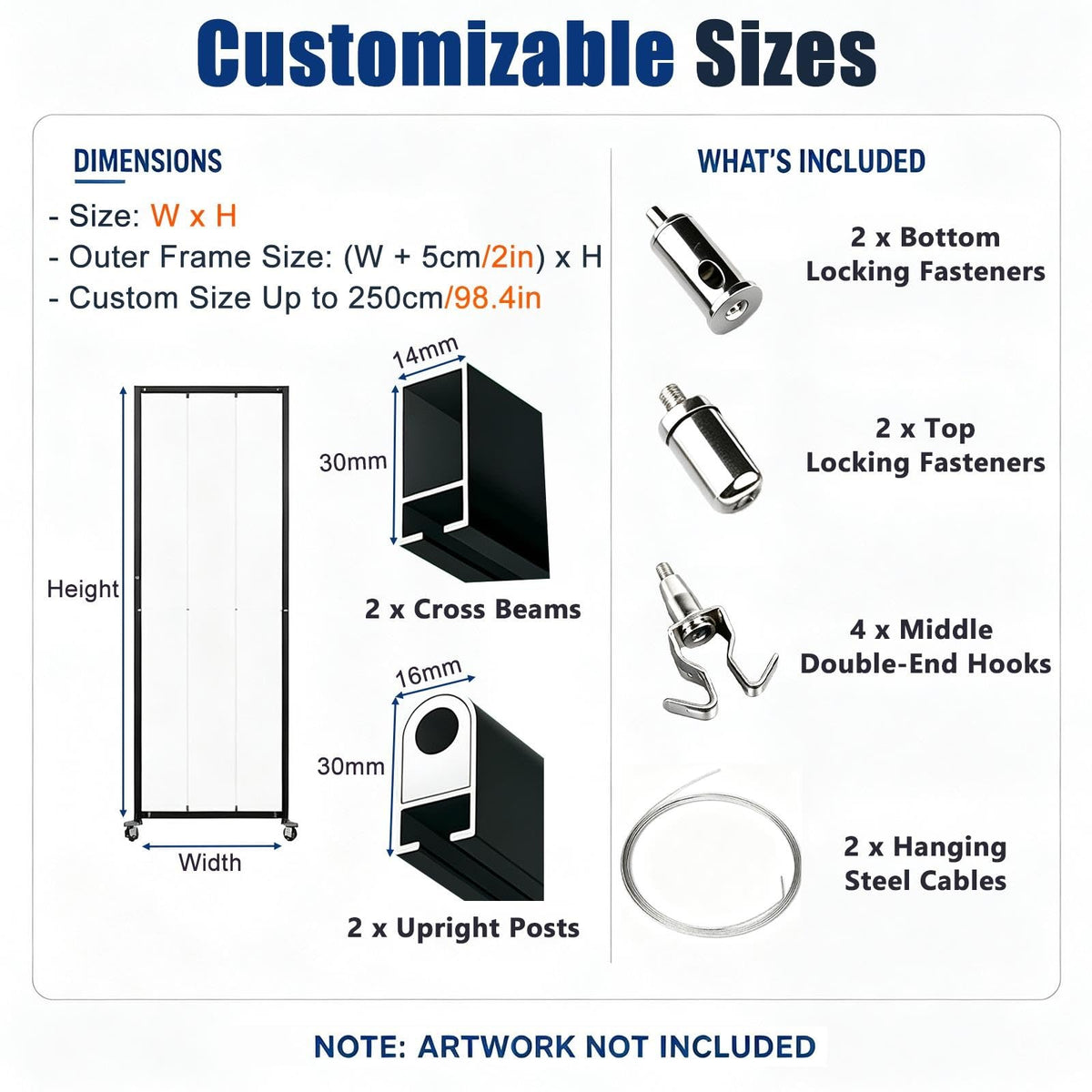 5 Panle Movable Folding Display Rack for Painting/ Art/ Craft Exhibition