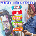 White Canvas Panels 24x36 50 PackProfessional Cotton Artist Quality Acid Free Primed Canvas Boards for Acrylic, Oil and Wet or Dry Art Media for Crafts and Projects by WholesaleArtsFrames-com