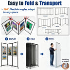 5 Panle Movable Folding Display Rack for Painting/ Art/ Craft Exhibition