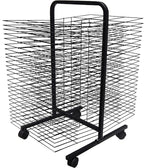 50-Layer Sturdy Metal Art Drying Rack for Classroom & Studio - Space-Saving Canvas Organizer, Perfect for Schools, Artists, Painting, and Craft Projects