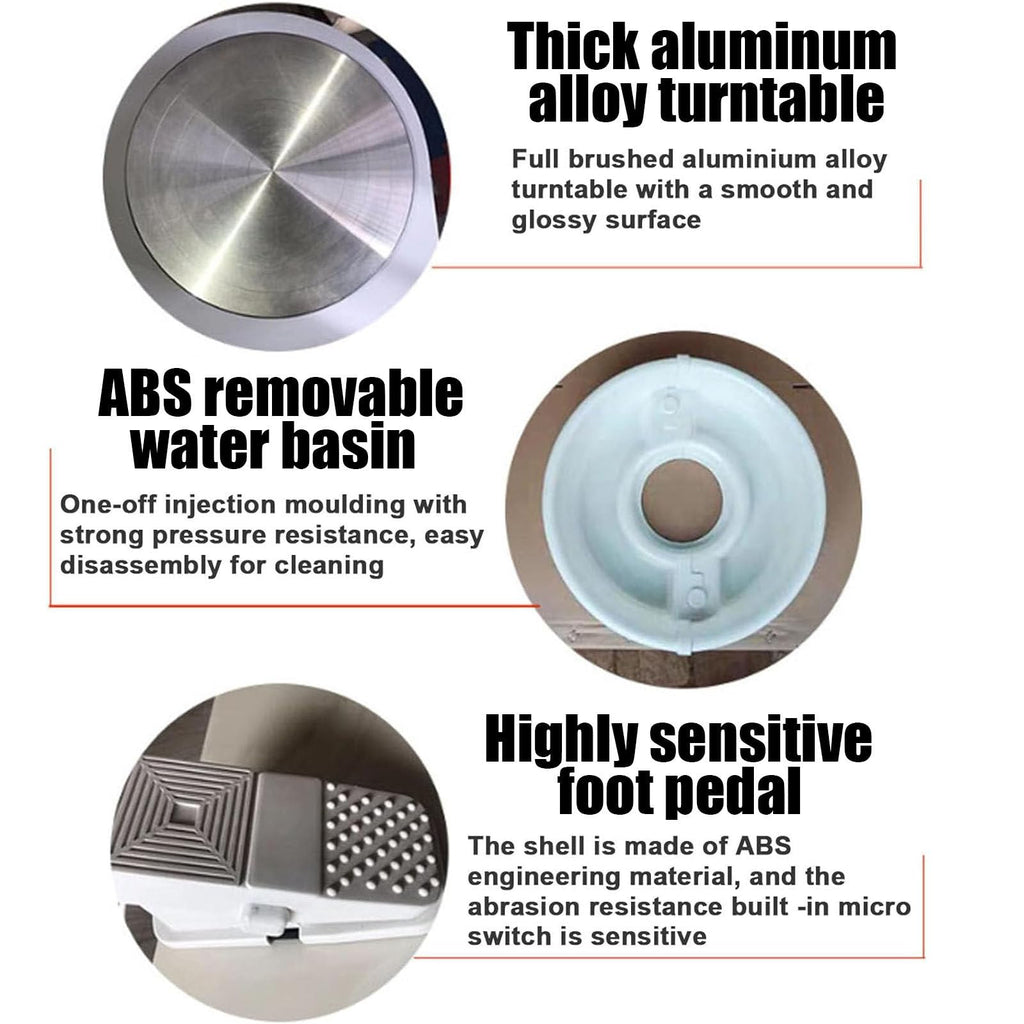 Touch Screen Clay Wheel,Pottery Forming Machine Electric Wheel,for Pottery with Foot Pedal and Detachable Basin Easy Cleaning for Ceramics Clay Art Craft,110V