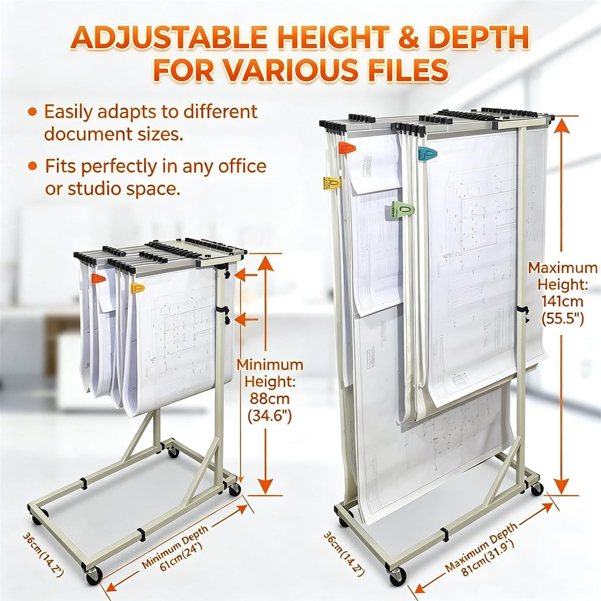Adjuble le Ding STO Rack - Versatile Document nizer for Art Supplies, Office Files, and Craft Materials - Space-Saving Design for Home & Office Use