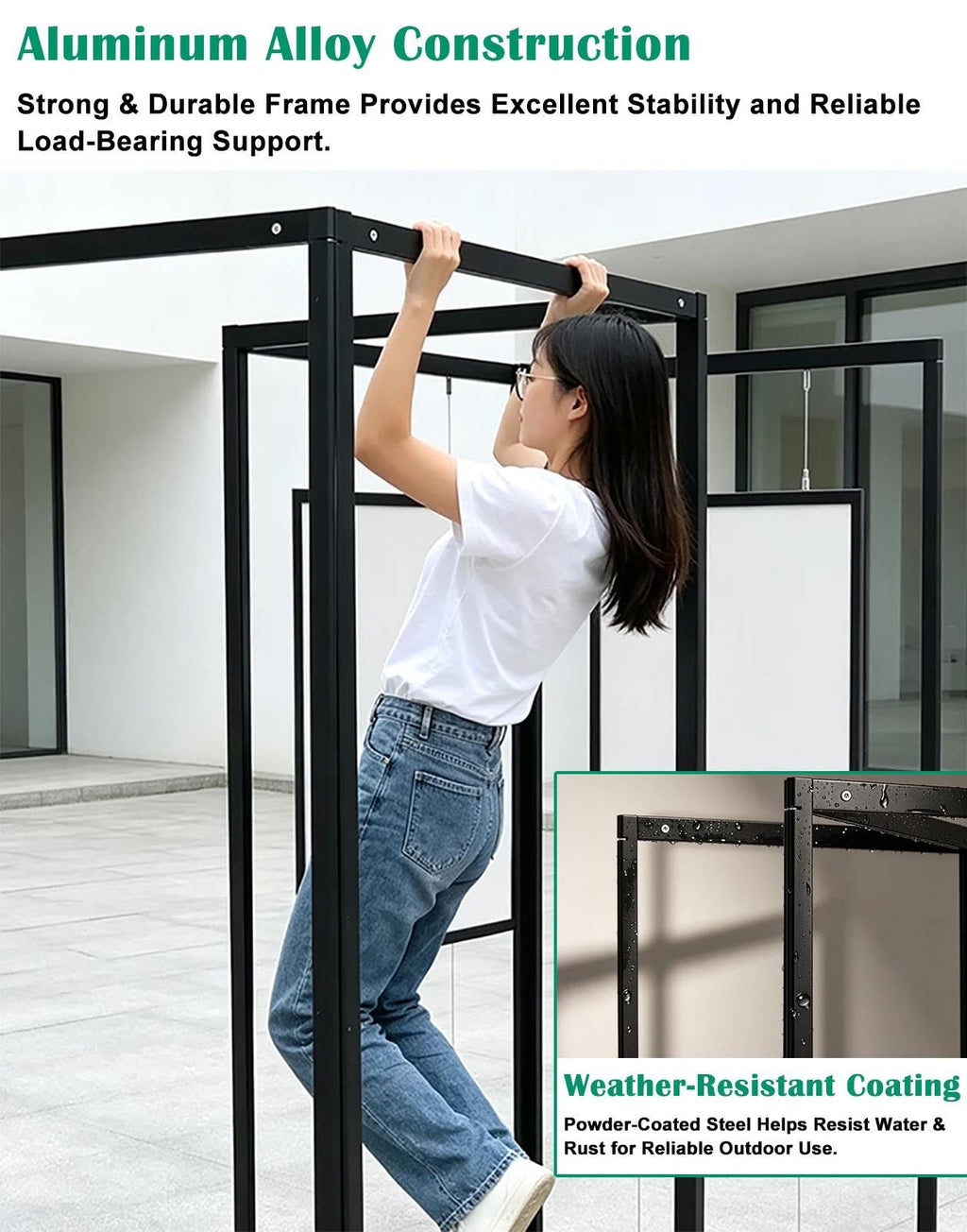 Art Show Display Panels, Mobile Folding Exhibit Screen with Hanging Cables