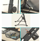 Adjustable Drafting Table with Storage for Home Office and Art Projects, Large Tiltable Craft Desk