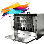 Water Curtain Airbrush Spray Booth, for DIY Art, Crafts, Model，with Water Curtain and Exhaust System, 2200 L/H Flow & Airflow Suction Max 1480m³/H, 32 * 48 Cm Workbench with 3 Led Lights
