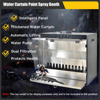 Waterfall Spray Booth for Airbrush, Touch Control & Dual Filtration, 2200 L/H Flow, 3 LED Lights, Max Airflow 1480m³/H, Ideal for DIY Art, Crafts & Models