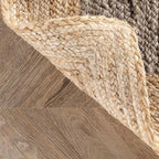 9' x 12' Jute Runner Rug | Inner Gray Crafted Setting Warm