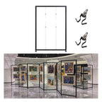 Aluminum Art Display Panels Floor Standing Art Show 64 72 80 88 96 in Tall