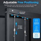 WDJBPSH Freestanding Art Display Rack with Caster Wheels, 3 Panel Foldable