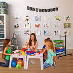 40-Layer Mobile Art Drying Rack for Classroom Painting & Crafts A3 Size - Space-Saving Perfect for Edun & School Use Ideal for 8K Canvas Boards