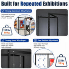 5 Panle Movable Folding Display Rack for Painting/ Art/ Craft Exhibition