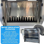 Water Curtain Paint Spray Booth, Portable Airbrush Spray Booth with Touch Control and Dual Filtration,2200 L/H Flow,3 LED Lights,Airflow Suction Max 1480M³/H,for DIY Art,Crafts,Model