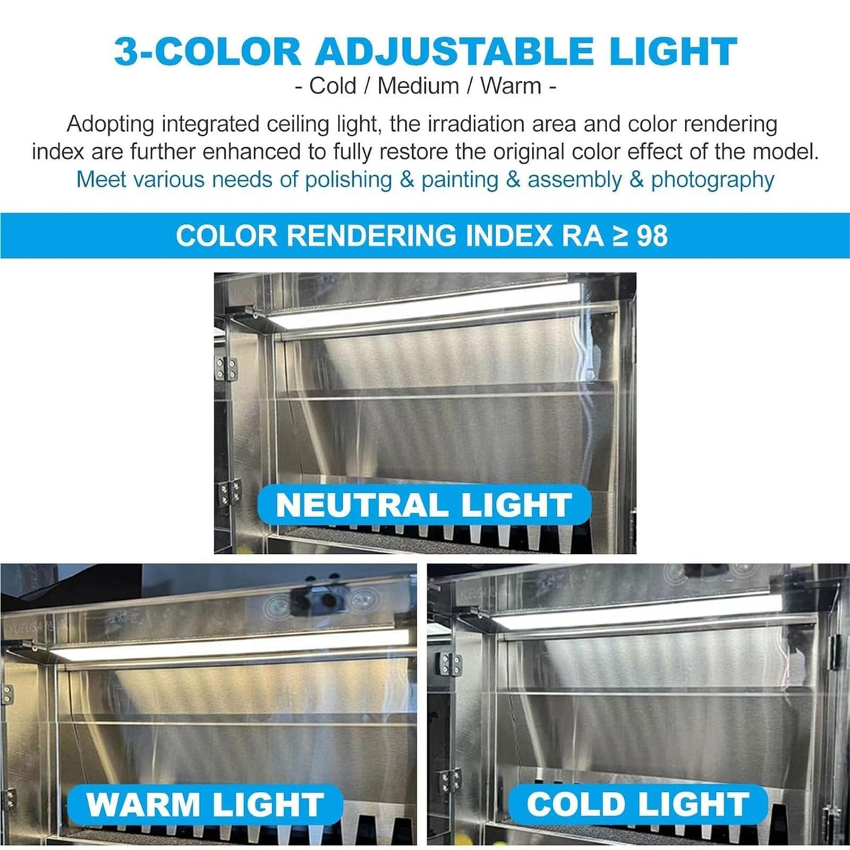 Water Curtain Paint Spray Booth, Portable Airbrush Spray Booth with Touch Control and Dual Filtration,2200 L/H Flow,3 LED Lights,Airflow Suction Max 1480M³/H,for DIY Art,Crafts,Model