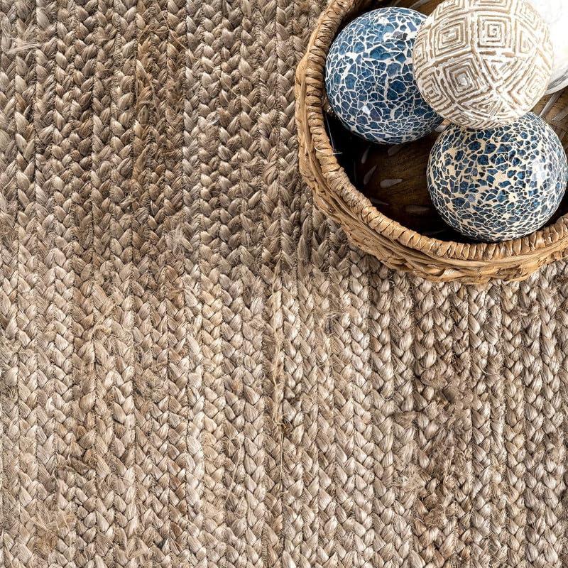 9' x 12' Jute Runner Rug | Inner Gray Crafted Setting Warm