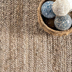 9' x 12' Jute Runner Rug | Inner Gray Crafted Setting Warm