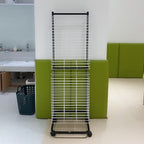 40 Wire Shelves Mobile Classrooms Art Drying Rack Artwork Storage Rack Printing Crafts Drying Shelf with Wheels for Art Studios, 17.3 x 16.5 x 55.9 inches, Stee