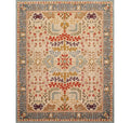 8x10 Hand Tufted Hand Made 100% Wool Arts and Craft Transitional Oriental Area Rug Beige,Blue Color