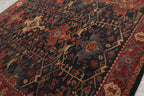 8x10 ft Rectangular Hand Tufted Handmade 100% Wool Arts & Crafts Oriental Area Rug Dark Blue,Wine Color Indoor Rug for Living Room, Kitchen, Bedroom, Home Office, Dining Room