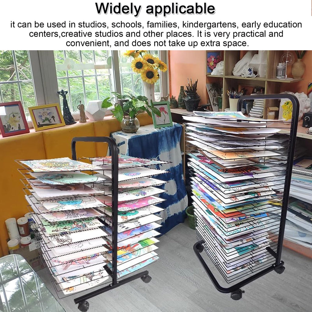 Air-Dry Easel,Desktop Art Drying and Display Rack for Classroom Painting Crafts Storage