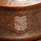 Traditional Embossed Copper Teapot, Eight Auspicious Symbols Kettle