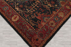 8x10 ft Rectangular Hand Tufted Handmade 100% Wool Arts & Crafts Oriental Area Rug Dark Blue,Wine Color Indoor Rug for Living Room, Kitchen, Bedroom, Home Office, Dining Room
